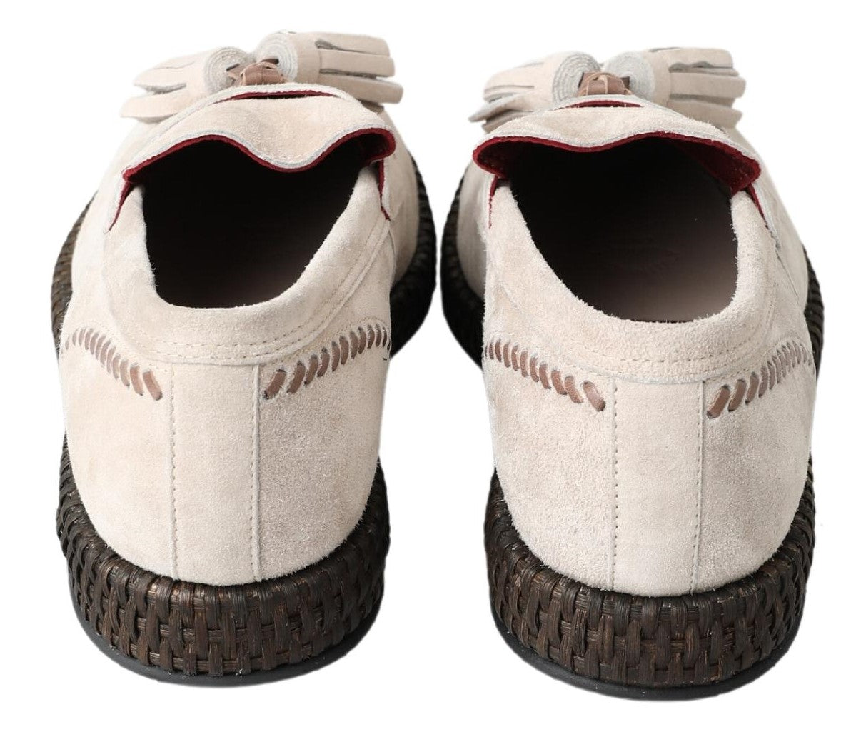 Dolce & Gabbana Ivory Suede Leather Men Espadrille Men's Shoes