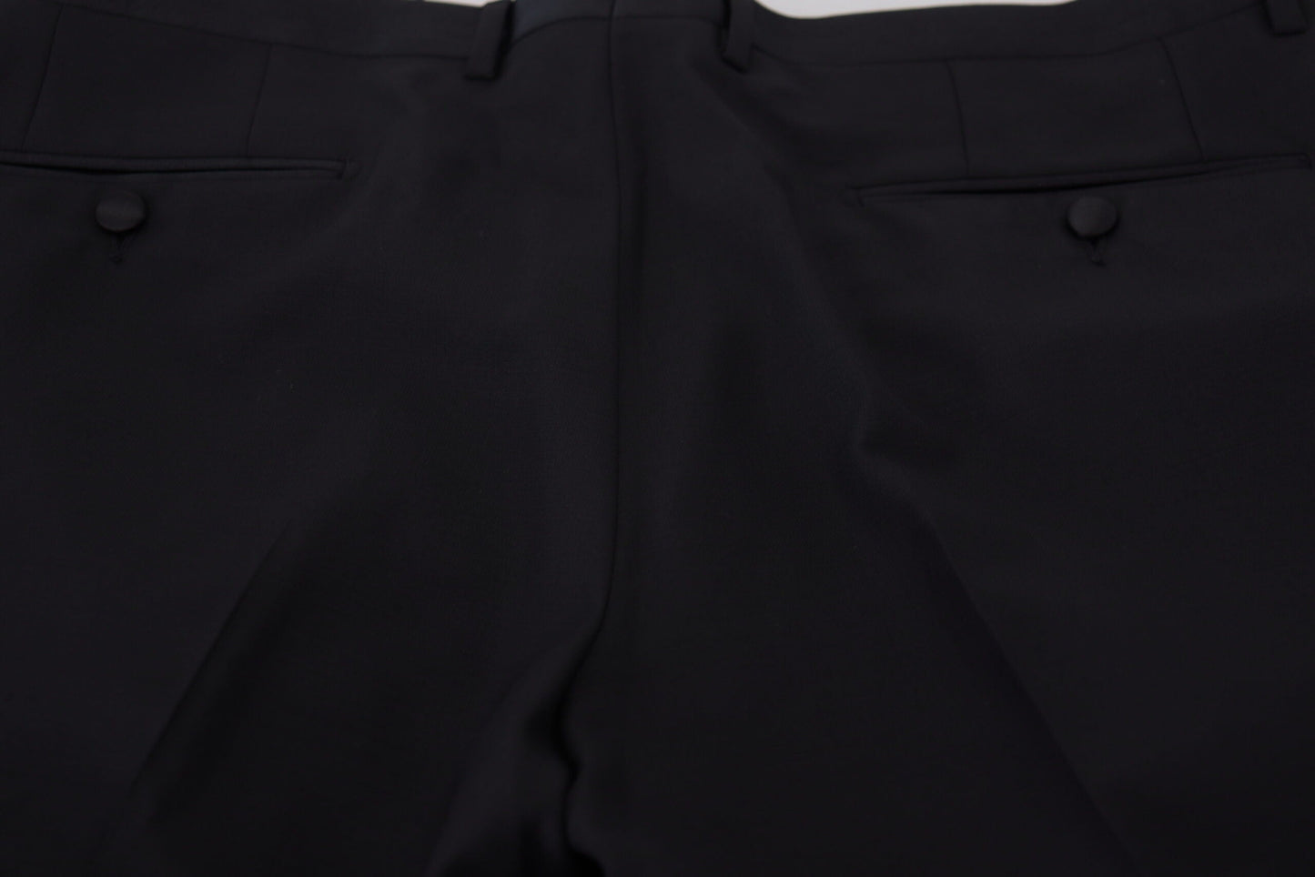 Dolce & Gabbana Black Dress Wool Silk Trouser Men's Pants