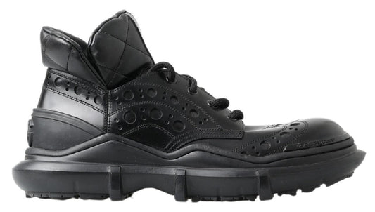 Dolce & Gabbana Black Leather Ankle Casual Men's Boots