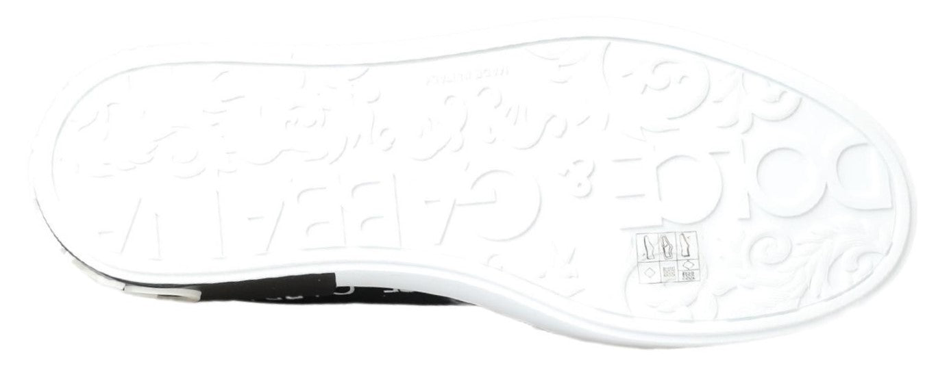 Dolce & Gabbana Red White Flat Sneakers Loafers Men's Shoes