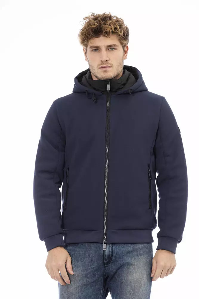 Baldinini Trend Blue Polyester Men's Jacket