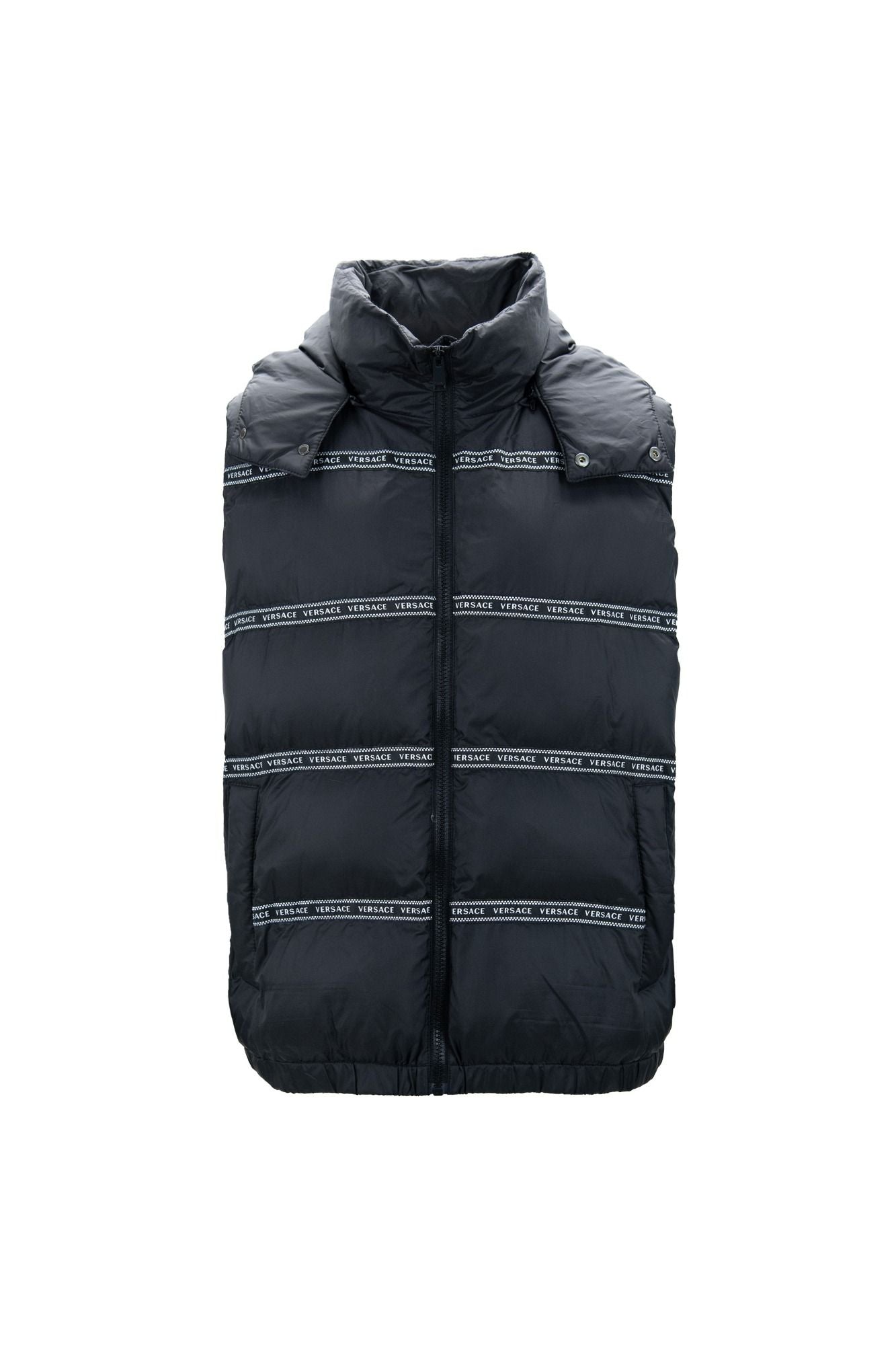 Versace Black Polyester Men's Vest