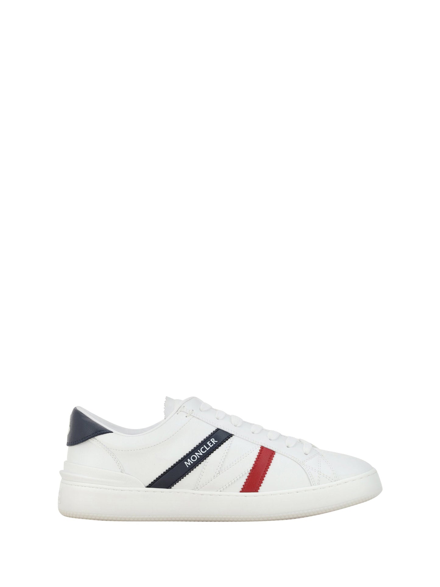 Moncler White Monaco M Low Top Men's Sneakers (Pre-Owned)