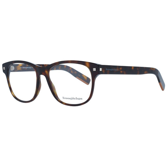 Ermenegildo Zegna Brown Plastic Glasses Men's (Frames)