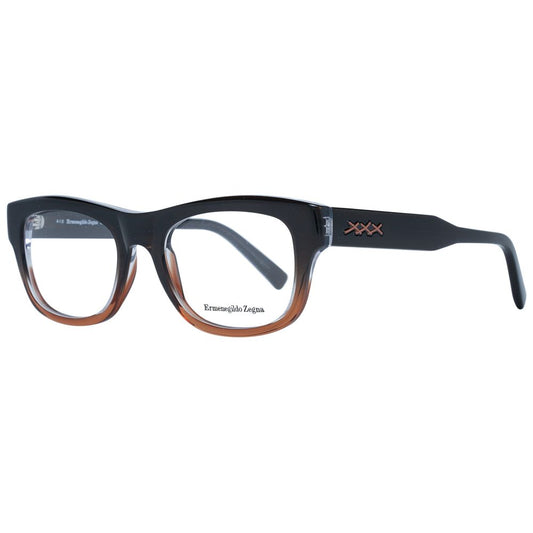 Ermenegildo Zegna Brown Plastic Glasses Men's (Frames)