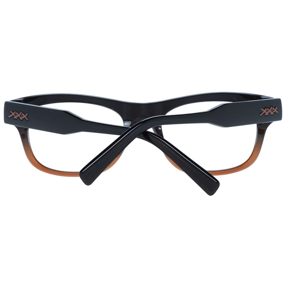 Ermenegildo Zegna Brown Plastic Glasses Men's (Frames)