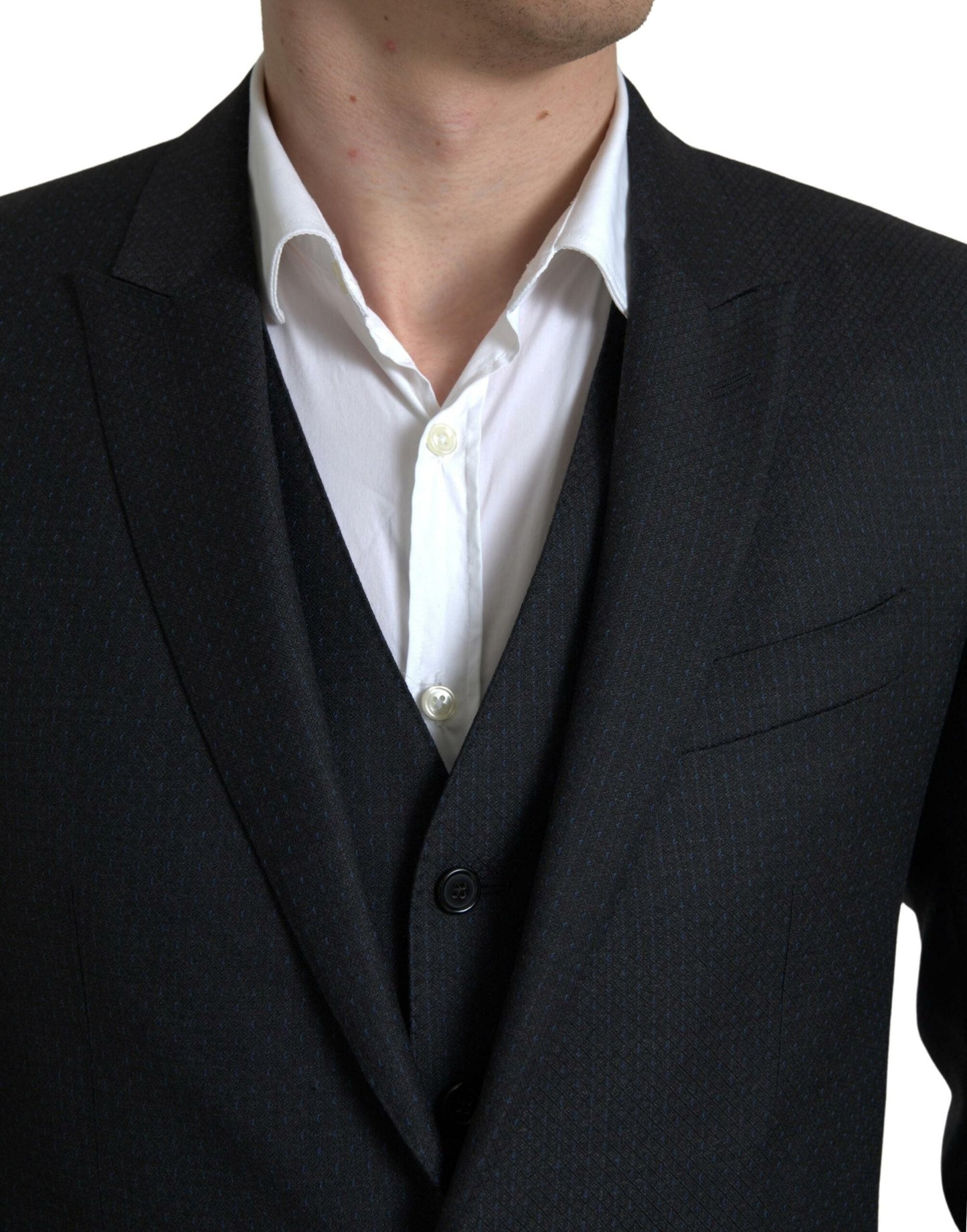 Dolce & Gabbana Black 3 Piece Single Breasted MARTINI Men's Suit