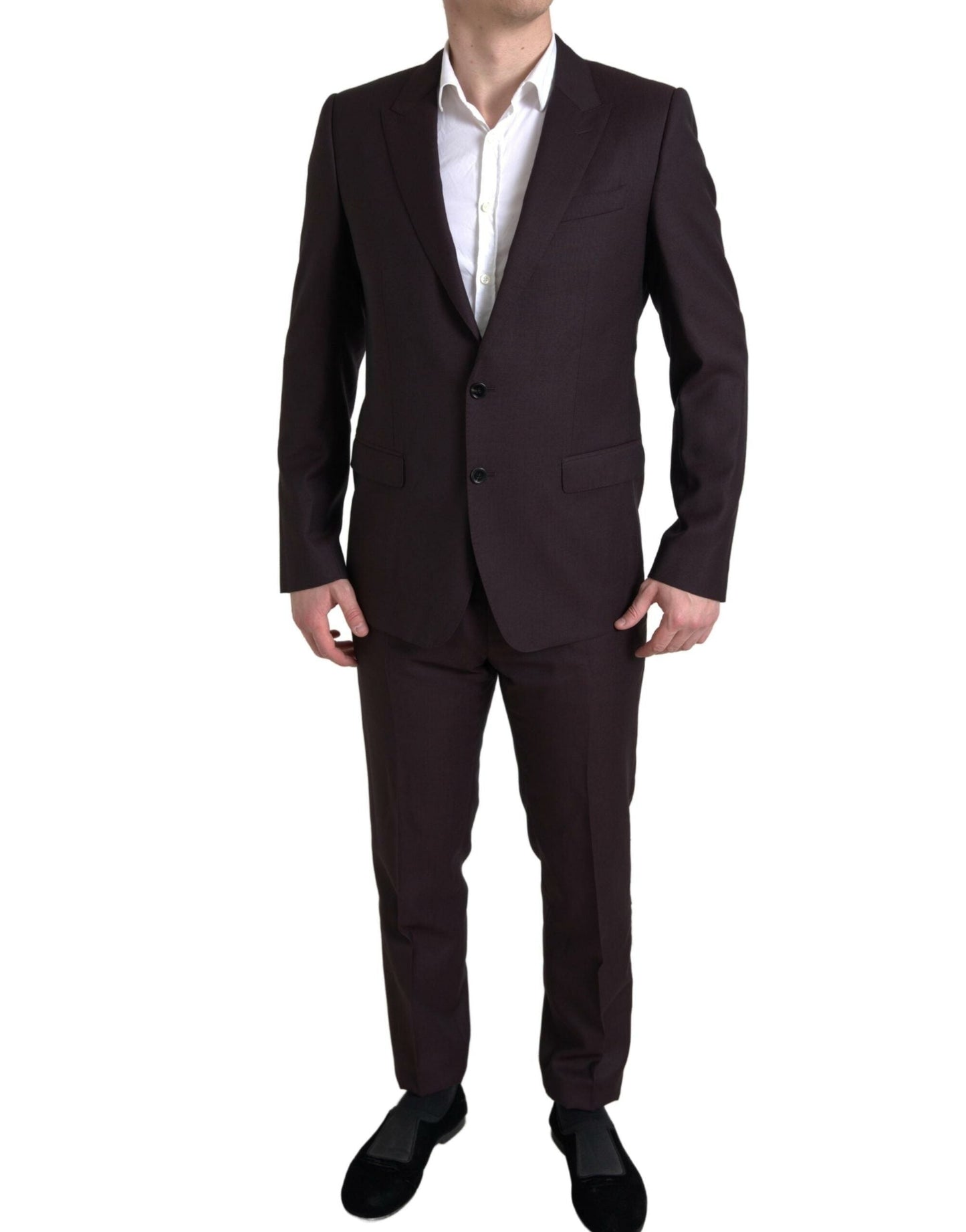Dolce & Gabbana Maroon 2 Piece Single Breasted MARTINI Men's Suit