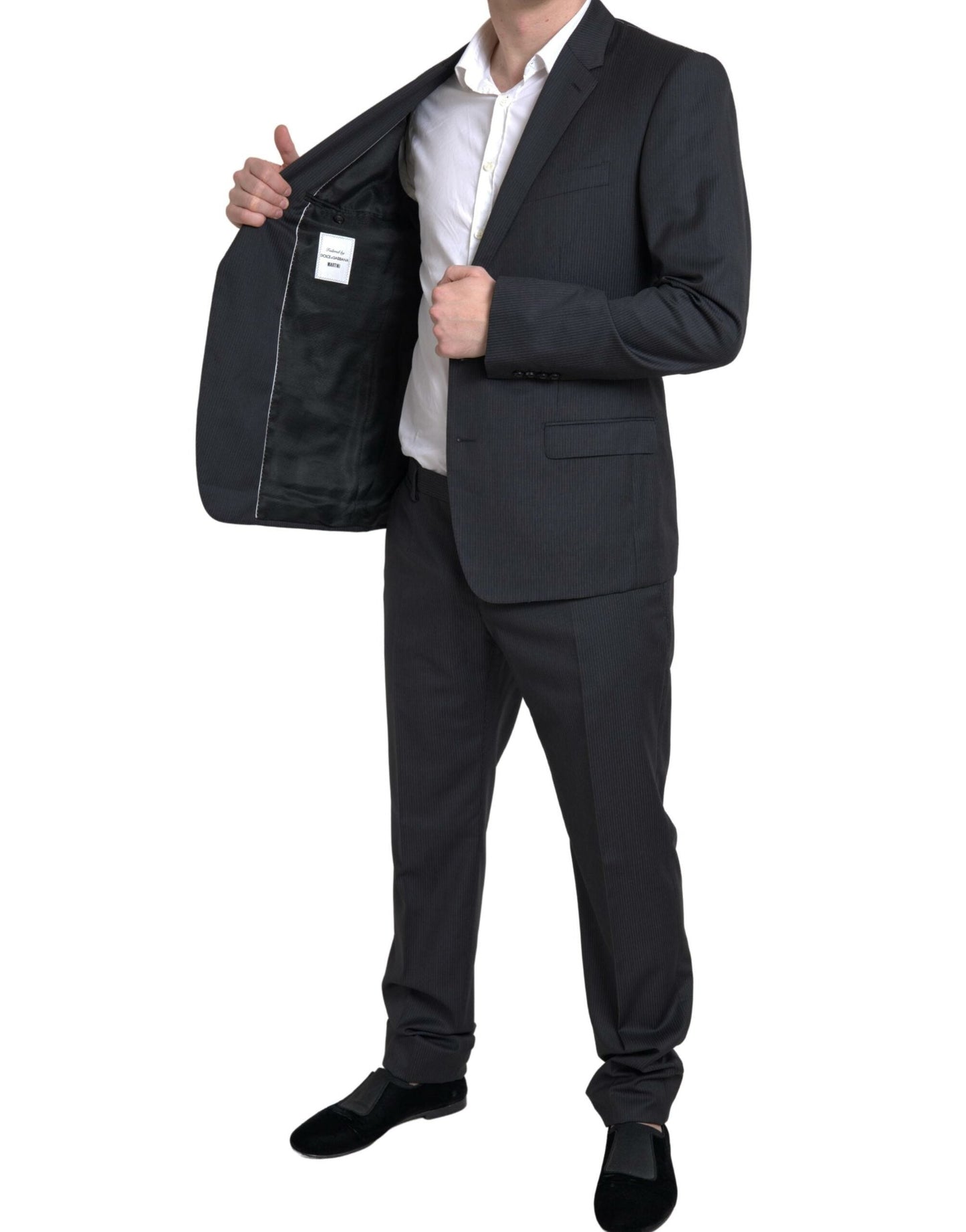 Dolce & Gabbana Black 2 Piece Single Breasted MARTINI Men's Suit