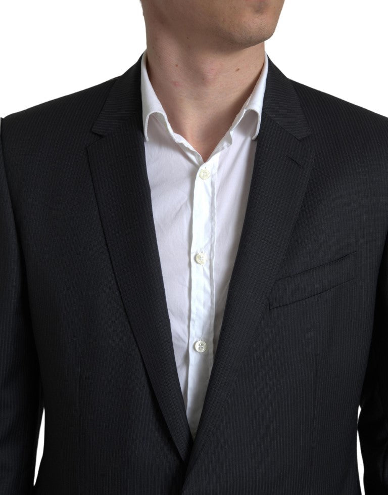 Dolce & Gabbana Black 2 Piece Single Breasted MARTINI Men's Suit