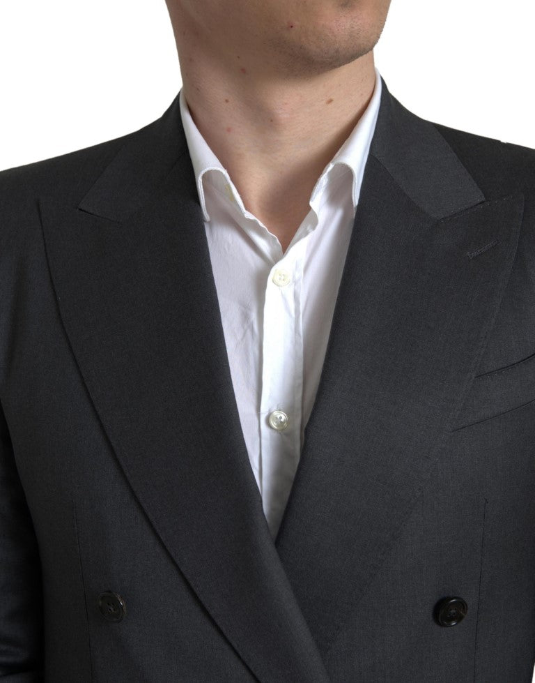 Dolce & Gabbana Gray 2 Piece Double Breasted SICILIA Men's Suit