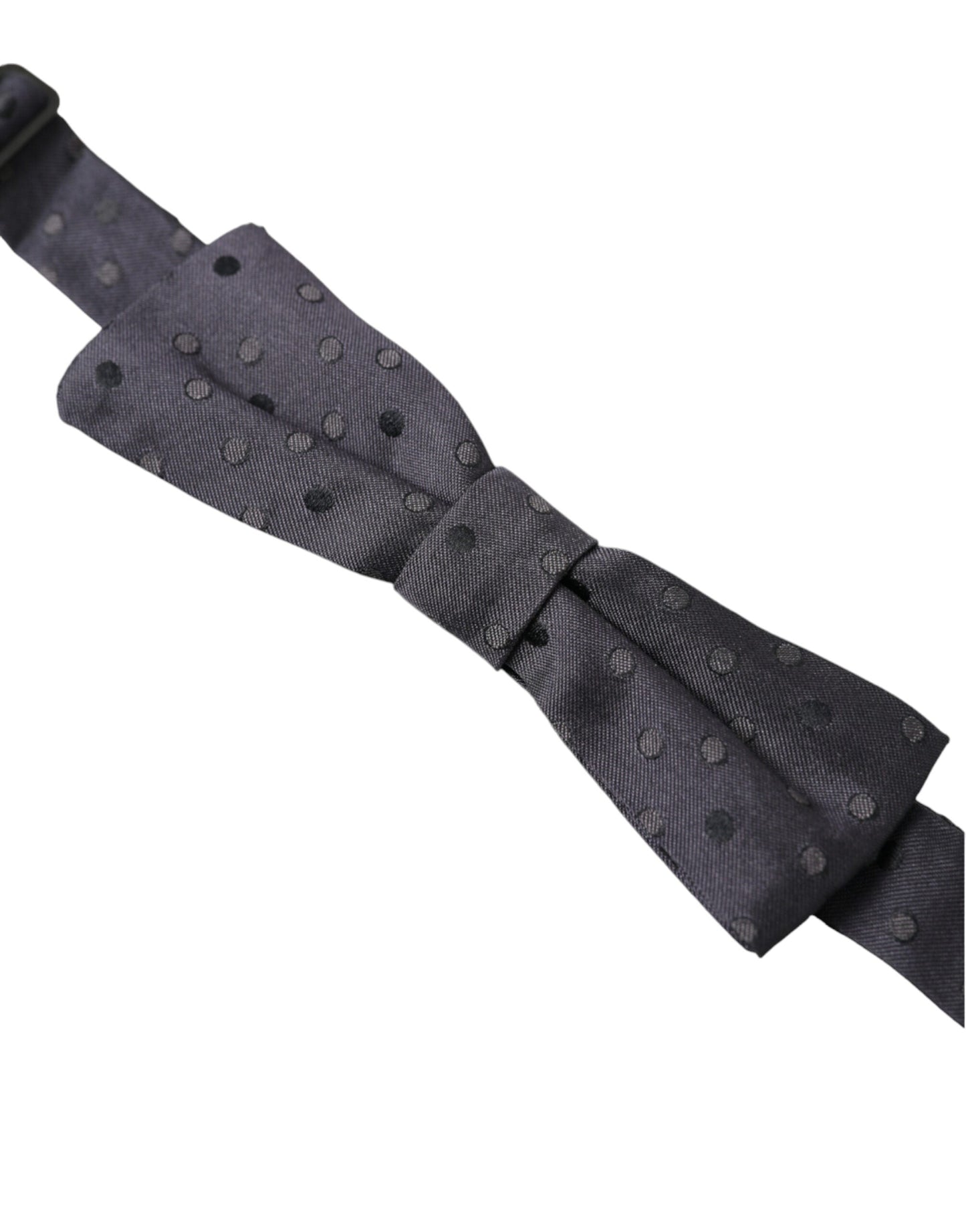 Dolce & Gabbana Blue Polka Dot Silk Adjustable Neck Men Papillon Bow Men's Tie