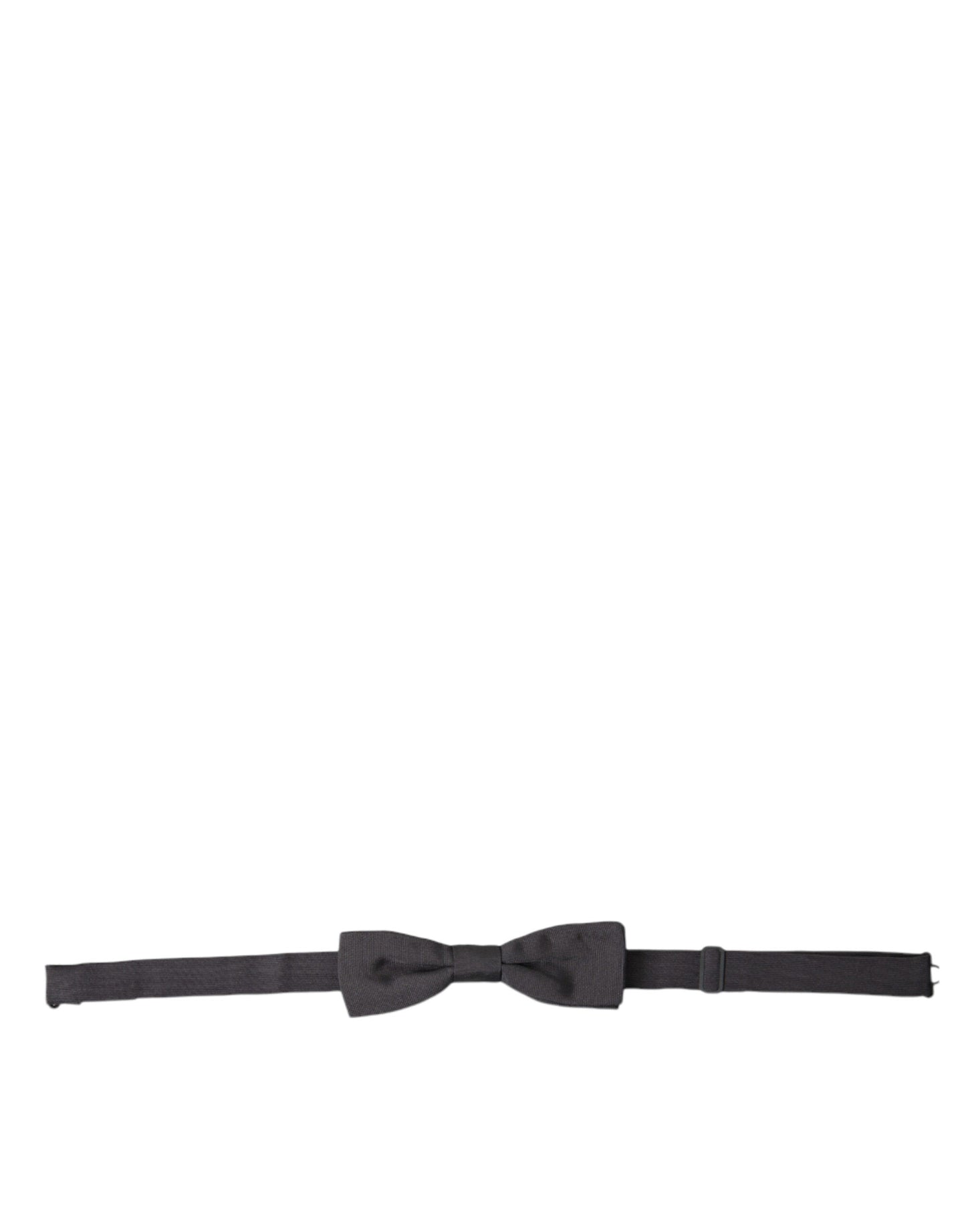 Dolce & Gabbana Dark Gray Silk Adjustable Neck Men Papillon Bow Men's Tie