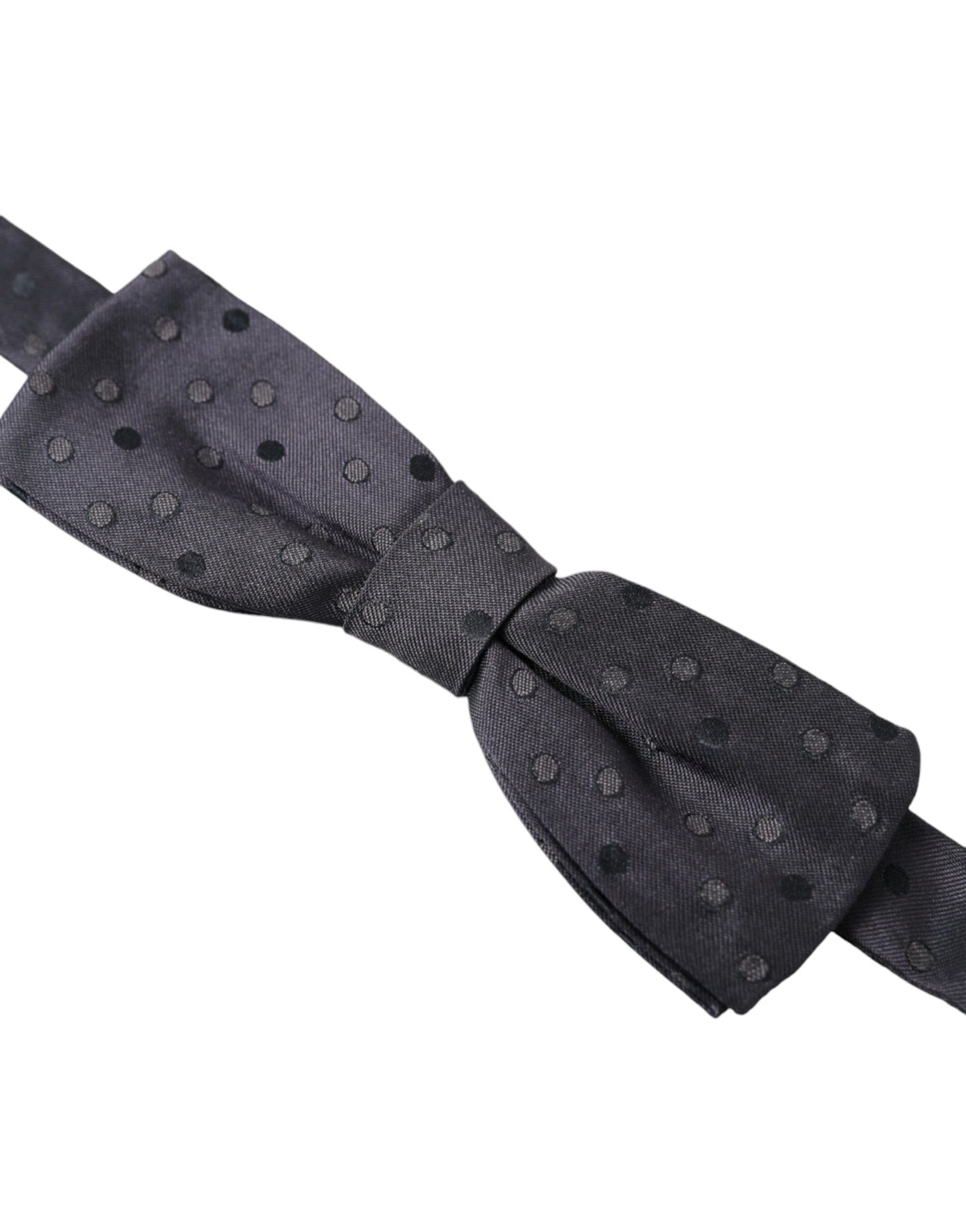 Dolce & Gabbana Blue Polka Dot Silk Adjustable Neck Men Papillon Bow Men's Tie