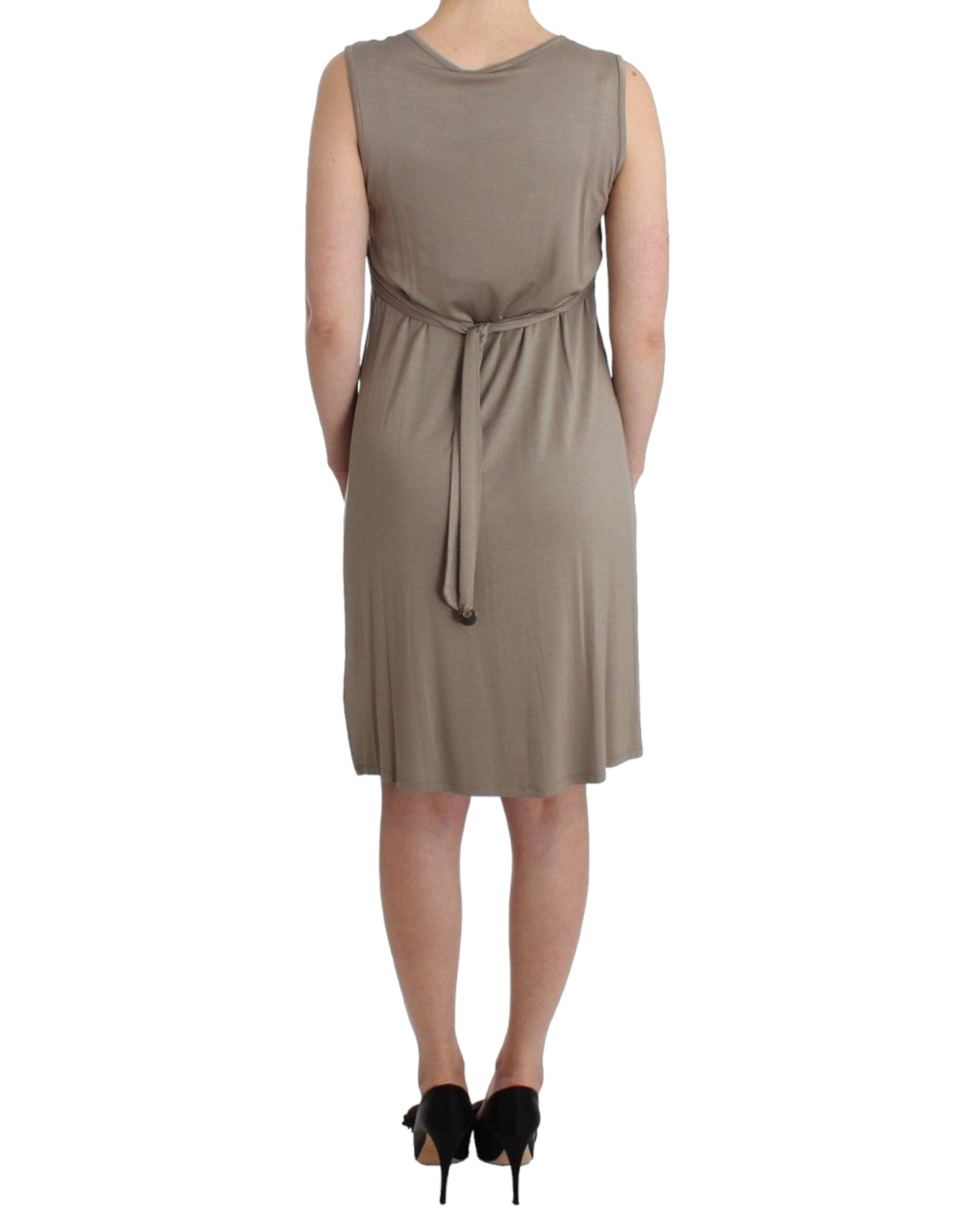 Roccobarocco Khaki studded sheath Women's dress
