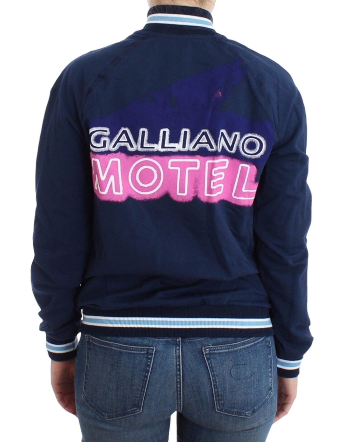 John Galliano Blue zip cotton Women's cardigan
