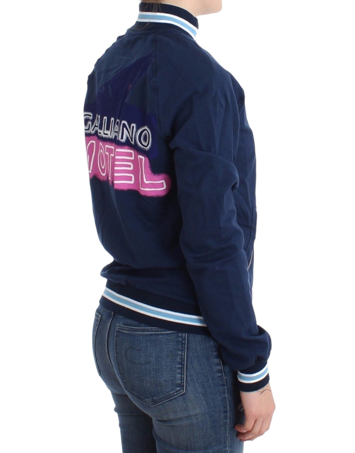John Galliano Blue zip cotton Women's cardigan