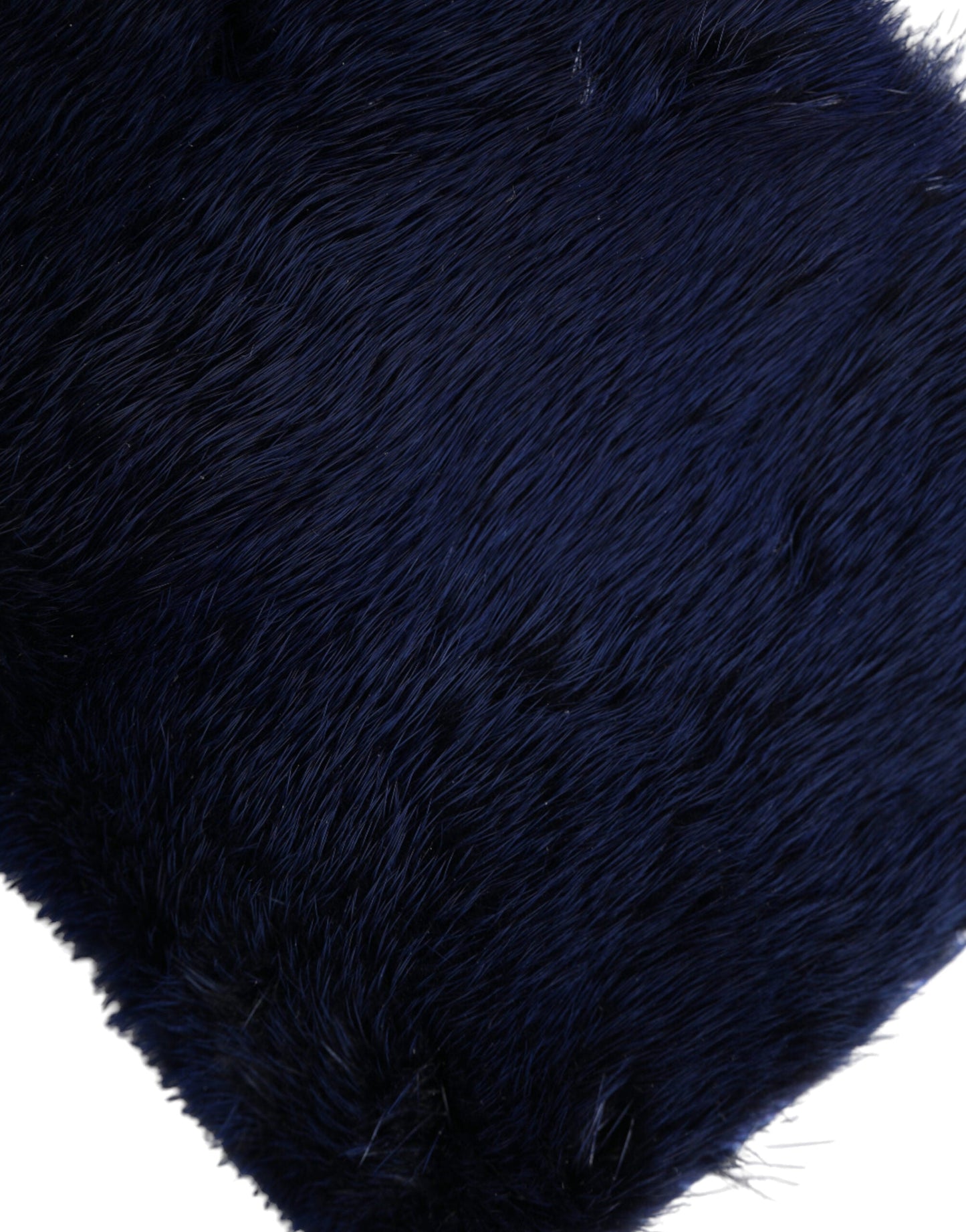 Dolce & Gabbana Dark Blue Fur Ayers Lily Twist Crossbody Shoulder Women's Bag