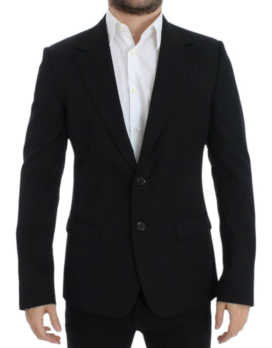 Dolce & Gabbana Black wool slim fit Men's blazer