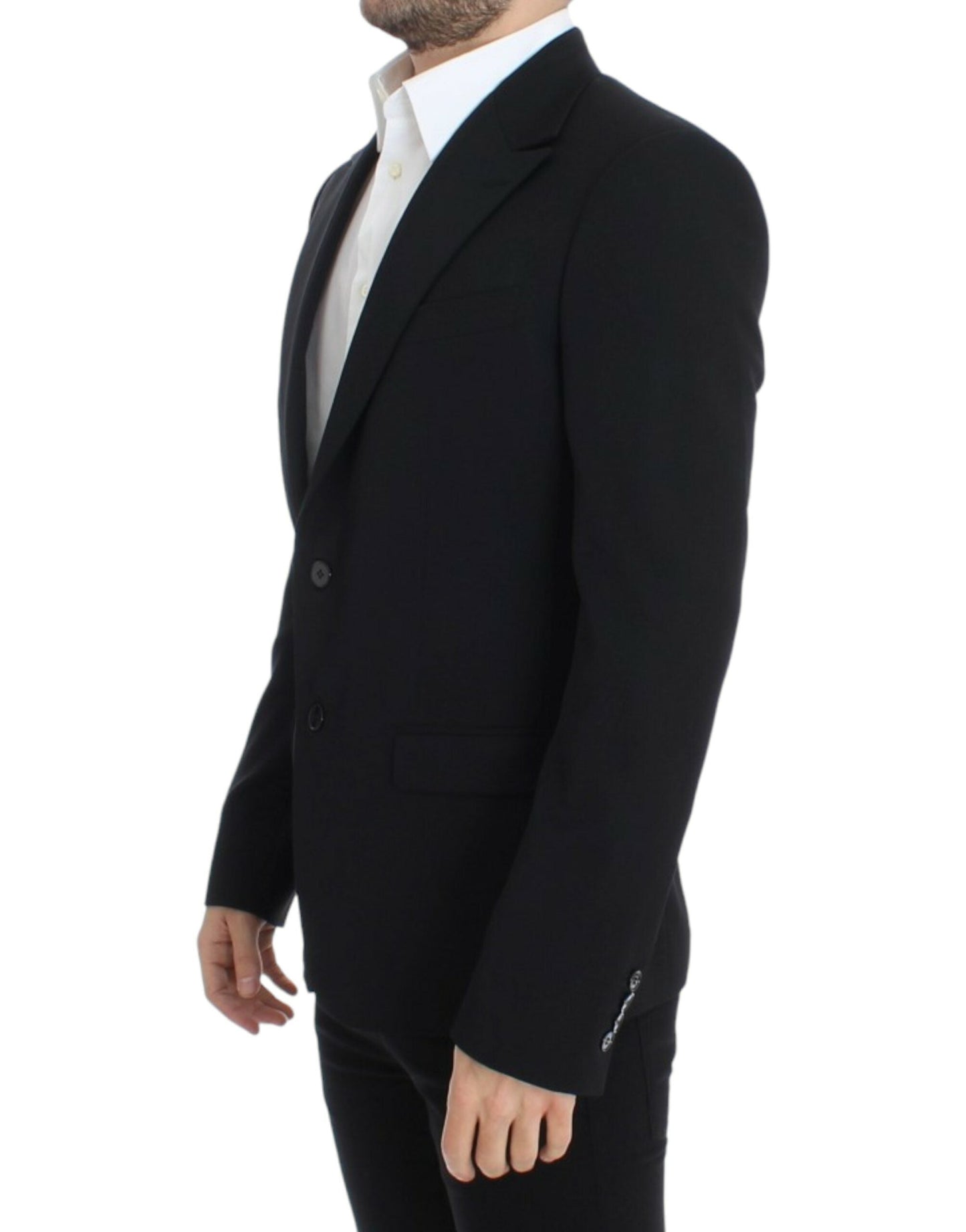 Dolce & Gabbana Black wool slim fit Men's blazer