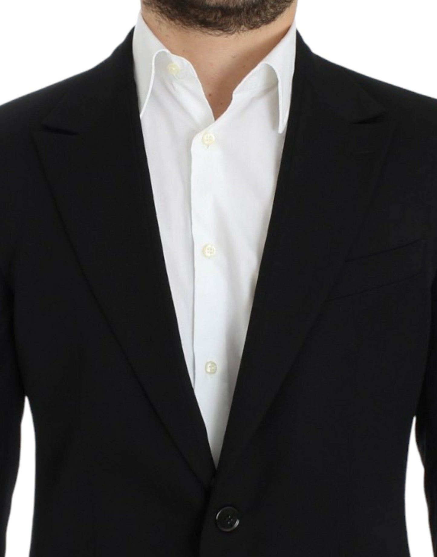 Dolce & Gabbana Black wool slim fit Men's blazer