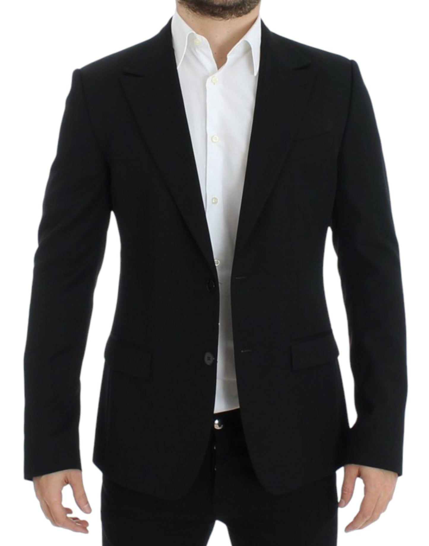 Dolce & Gabbana Black wool slim fit Men's blazer