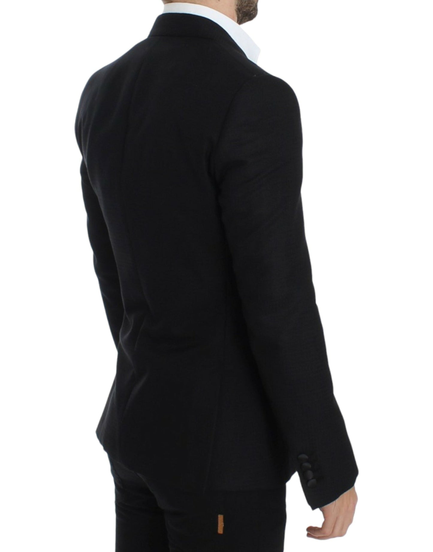 Dolce & Gabbana Black wool silk SICILIA Men's blazer