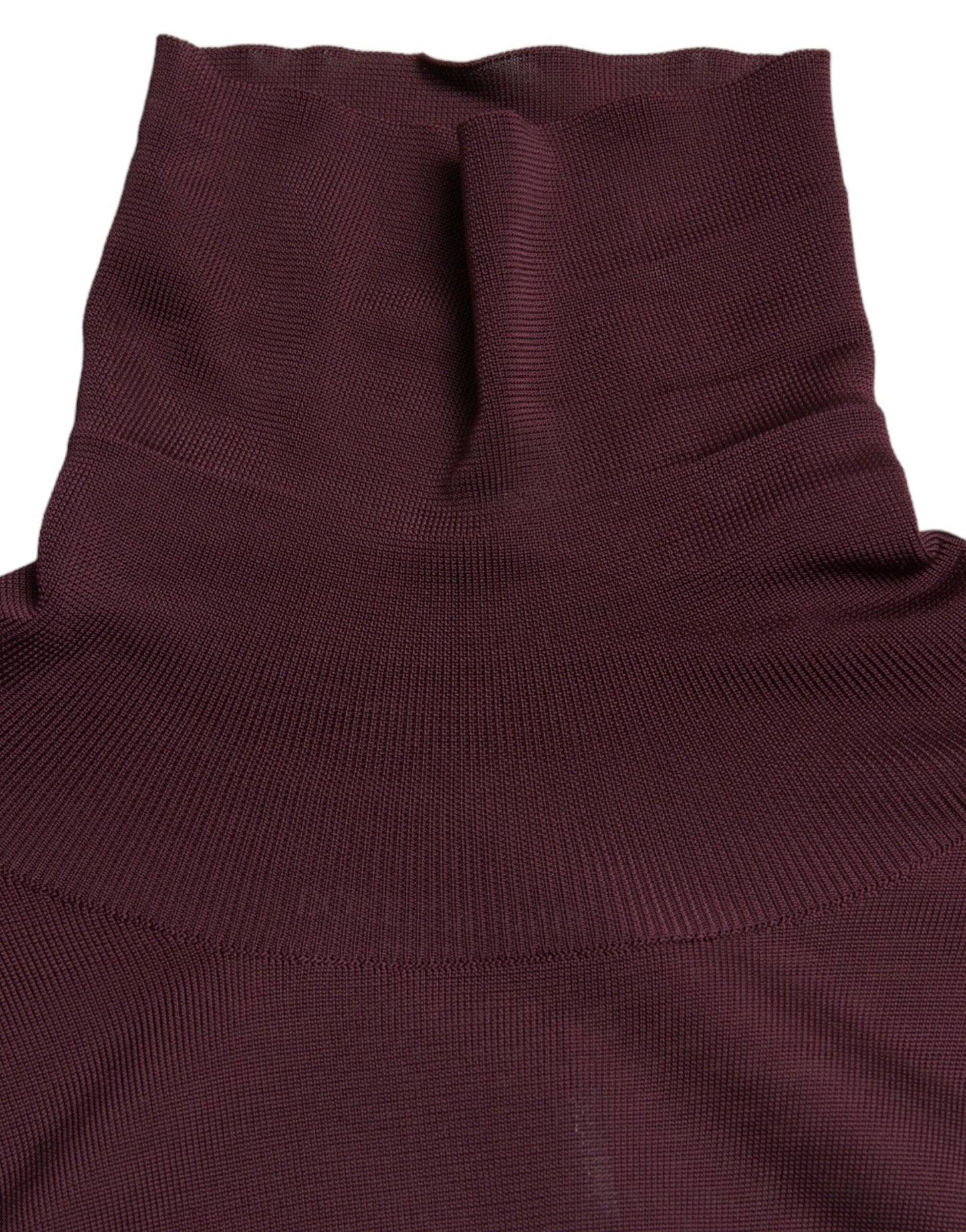 Dolce & Gabbana Maroon Viscose Turtleneck Pullover Men's Sweater