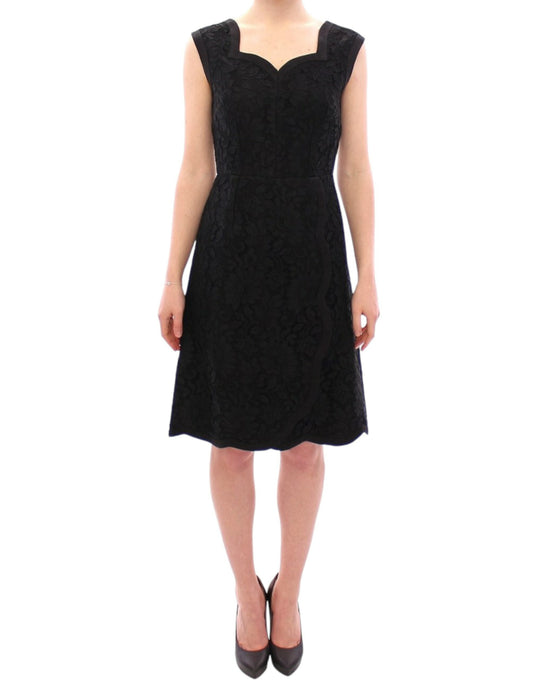 Dolce & Gabbana Black floral lace sicily runway Women's dress
