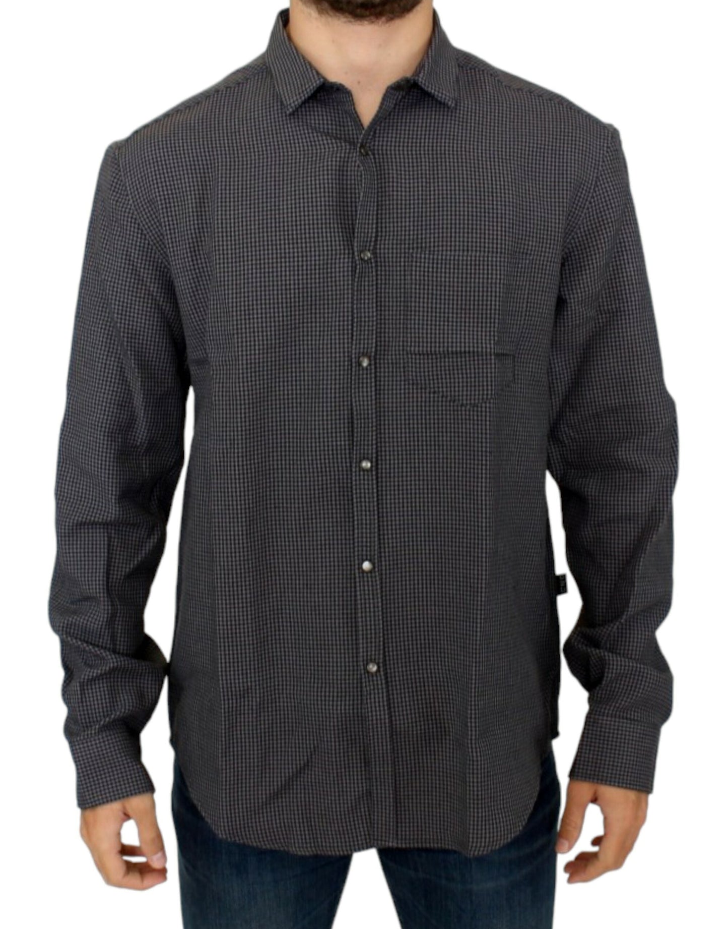 Costume National Gray linen casual Men's shirt