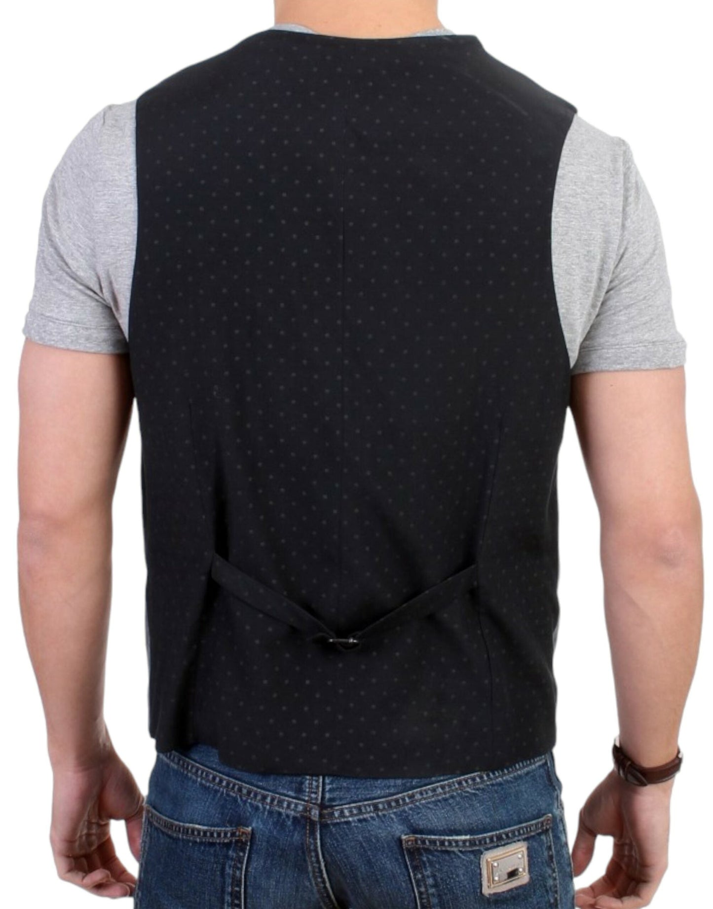 Costume National Gray cotton blend casual Men's vest
