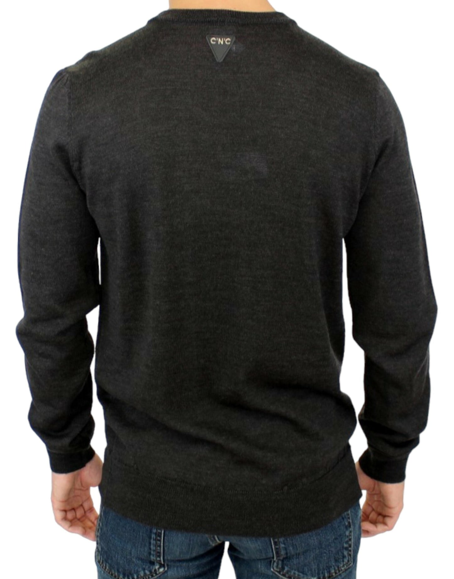 Costume National Gray crewneck pullover Men's sweater