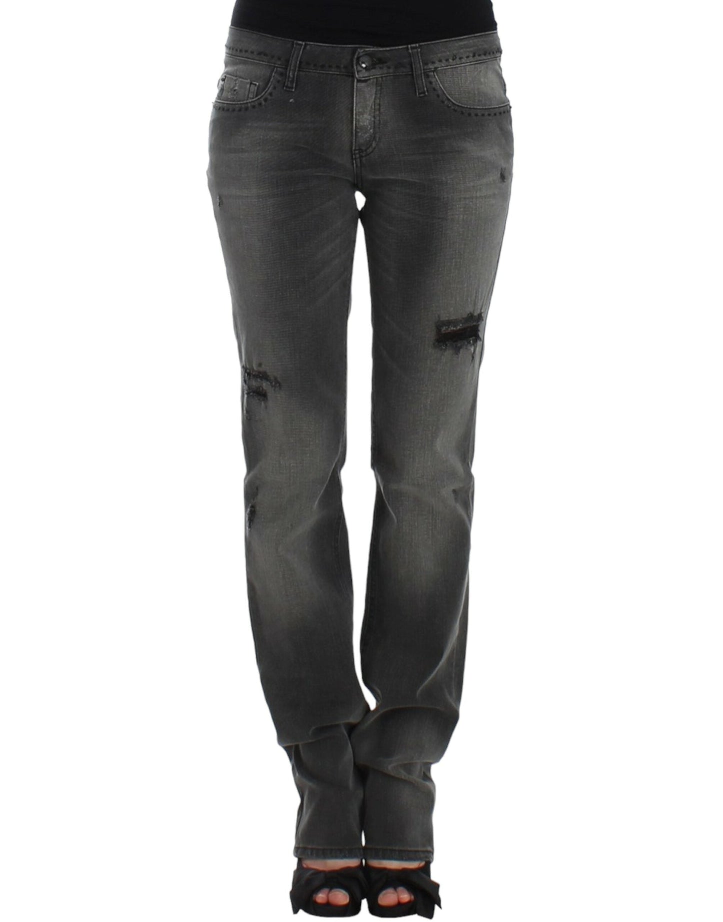 Costume National Gray straight leg Women's jeans