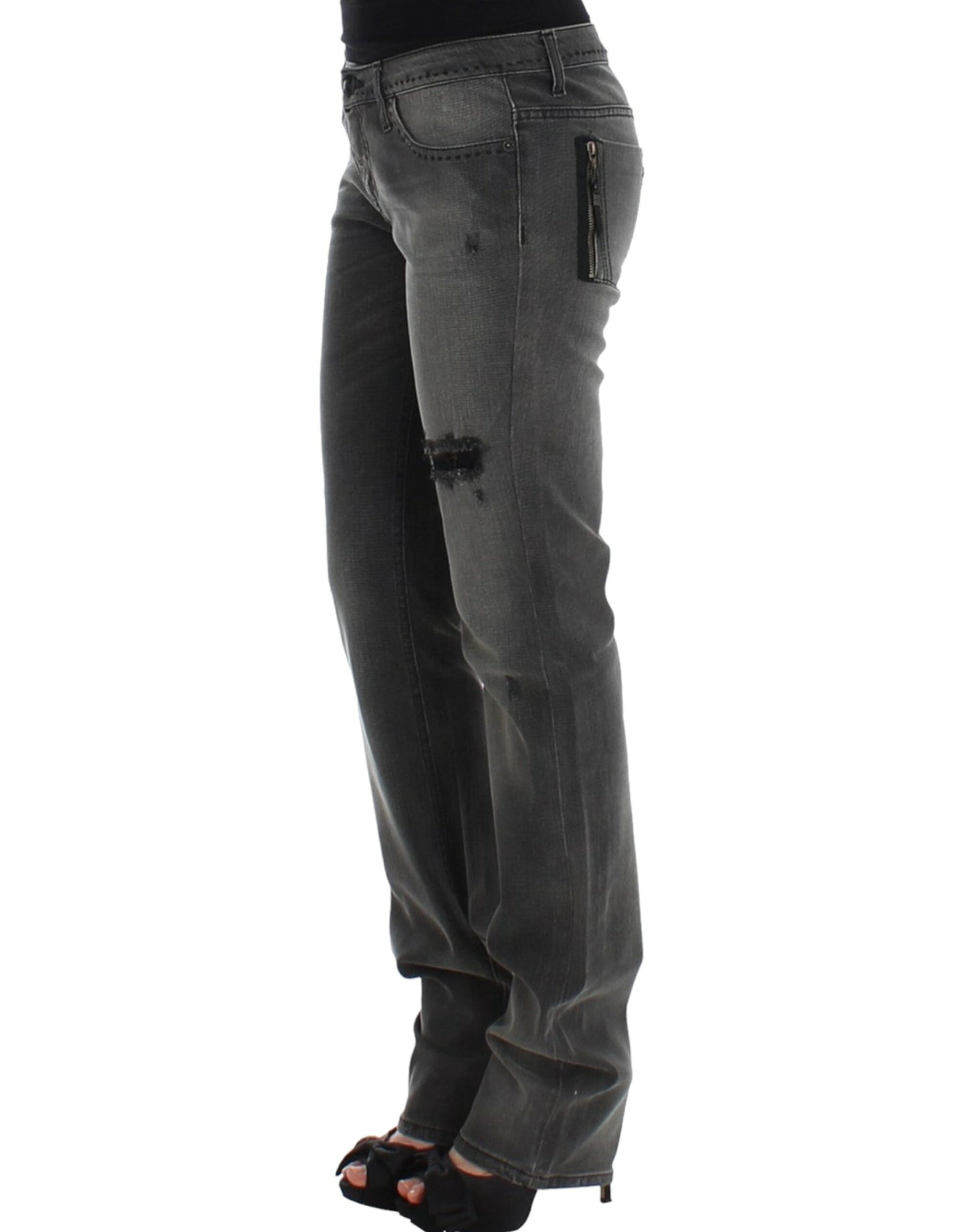 Costume National Gray straight leg Women's jeans