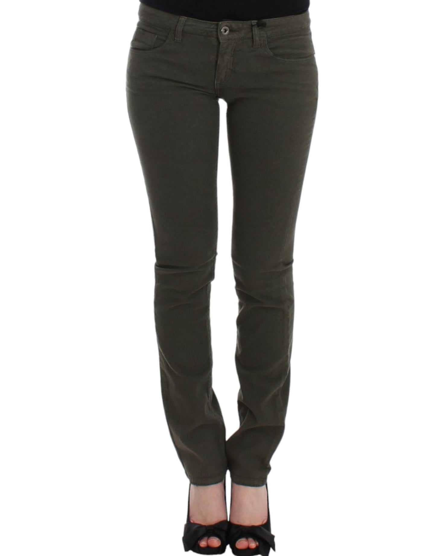 Costume National Green slim leg Women's jeans