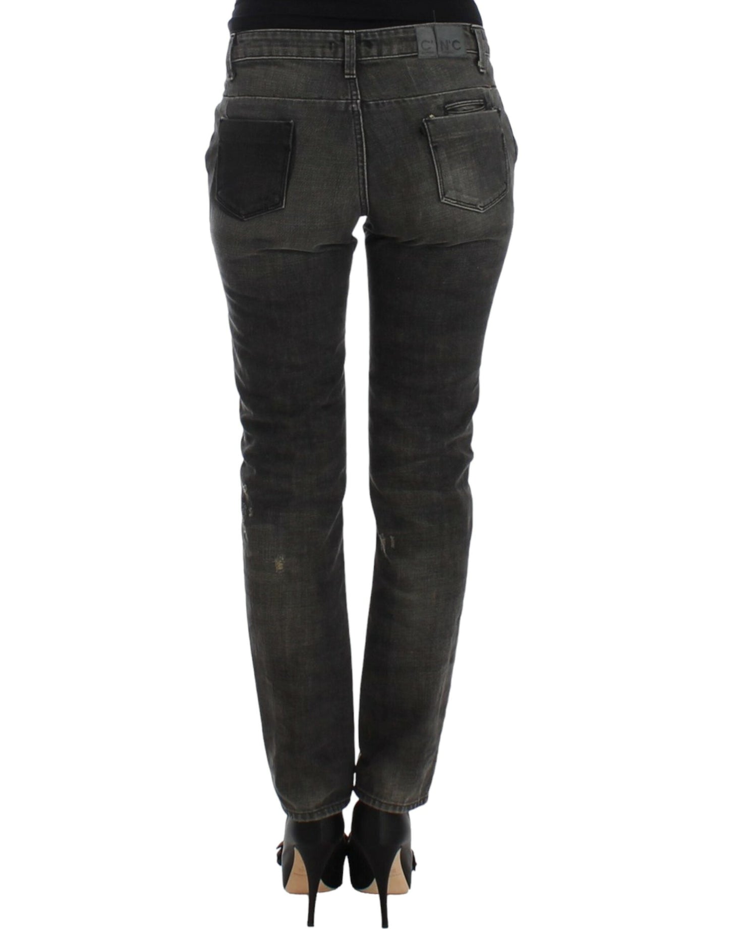 Costume National Gray distressed Women's jeans