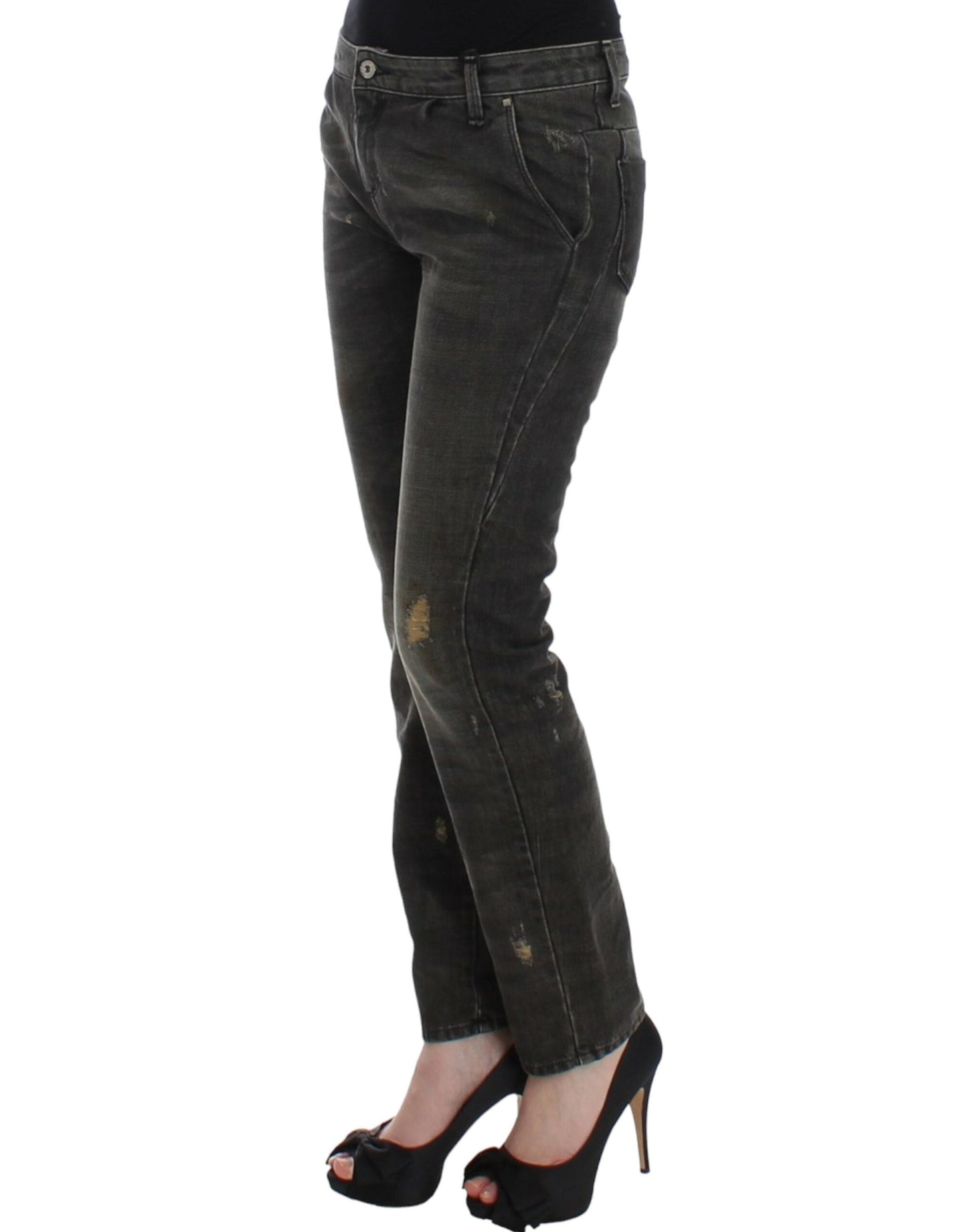 Costume National Gray distressed Women's jeans