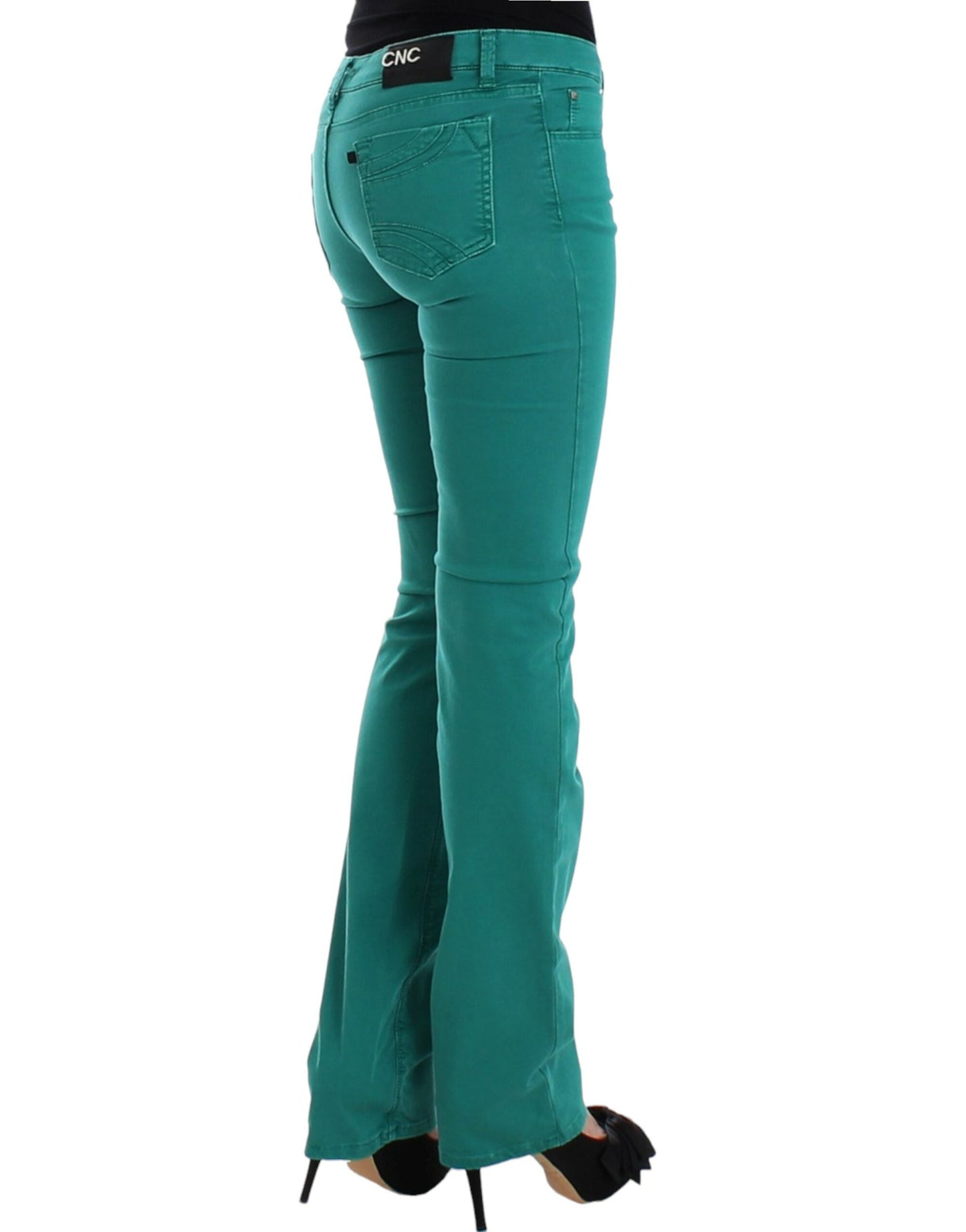 Costume National Green straight leg Women's jeans