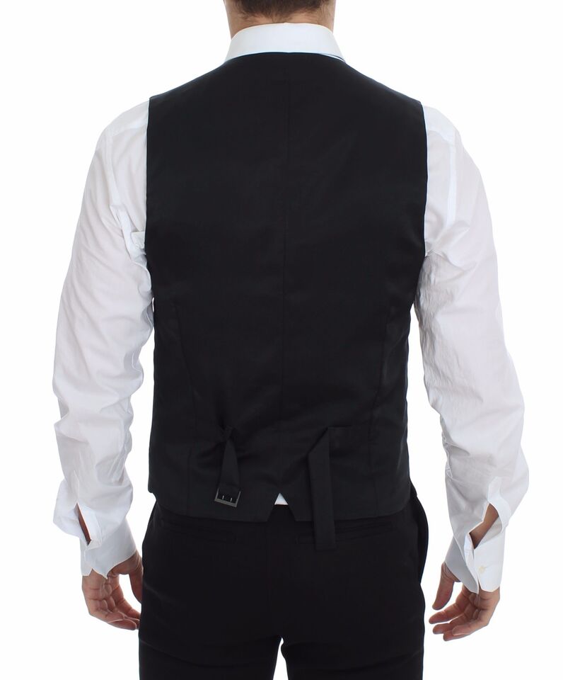 Dolce & Gabbana Gray Wool Stretch Dress Vest Jacket Men's Blazer