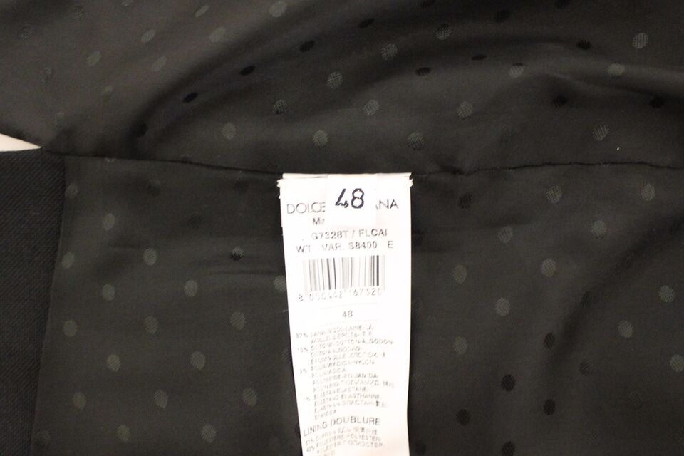 Dolce & Gabbana Black Wool Silk Stretch Dress Vest Men's Blazer