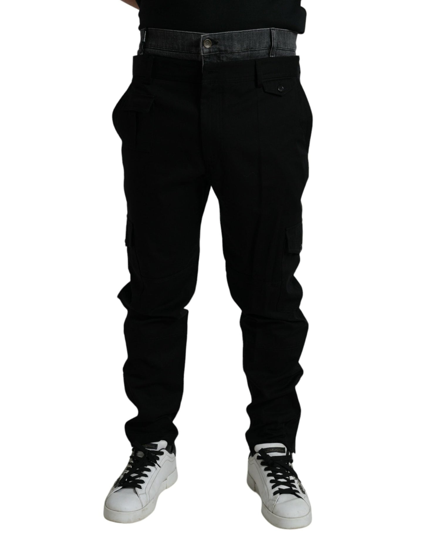 Dolce & Gabbana Black Gray slim Cotton Denim Men's Jeans