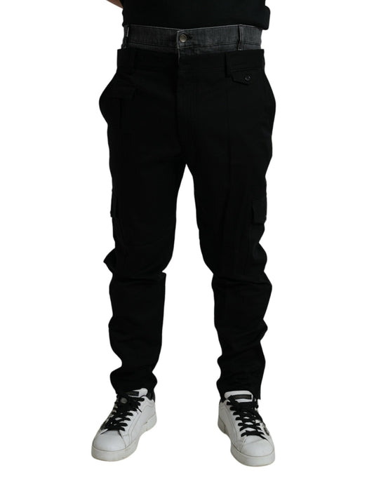 Dolce & Gabbana Black Gray slim Cotton Denim Men's Jeans