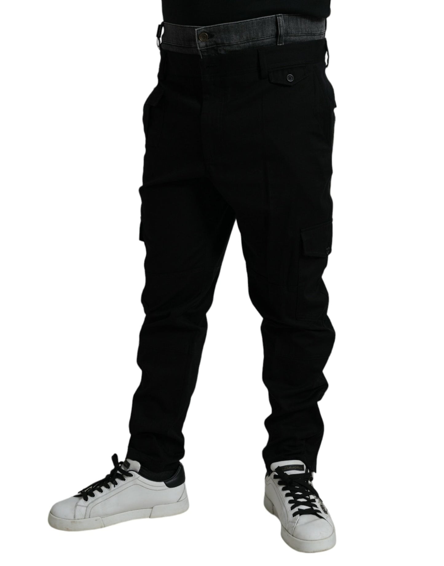 Dolce & Gabbana Black Gray slim Cotton Denim Men's Jeans