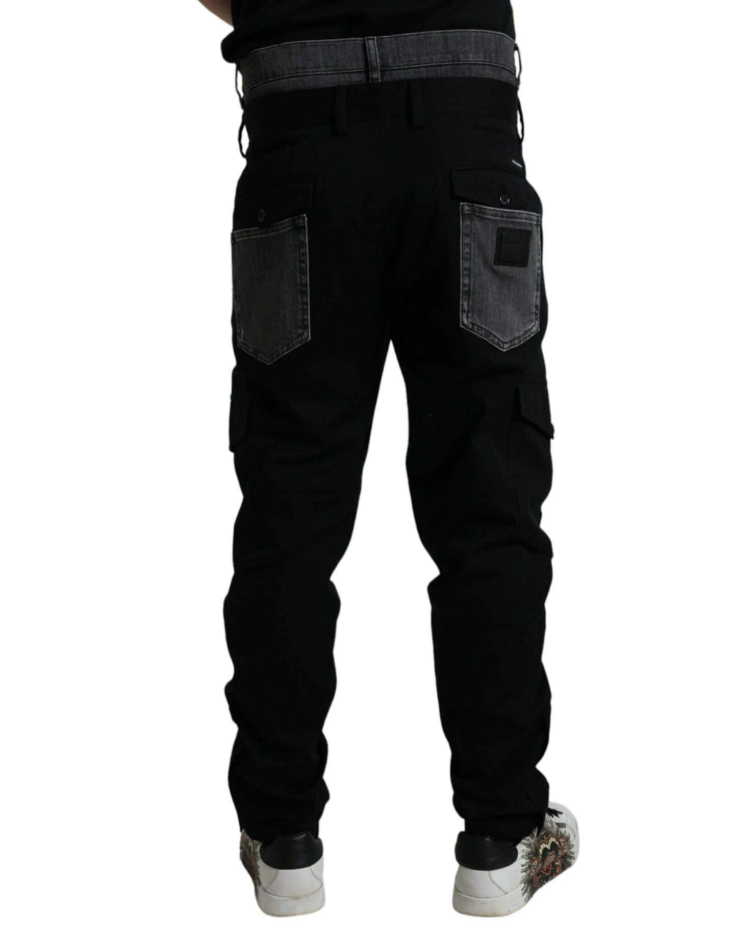 Dolce & Gabbana Black Gray slim Cotton Denim Men's Jeans