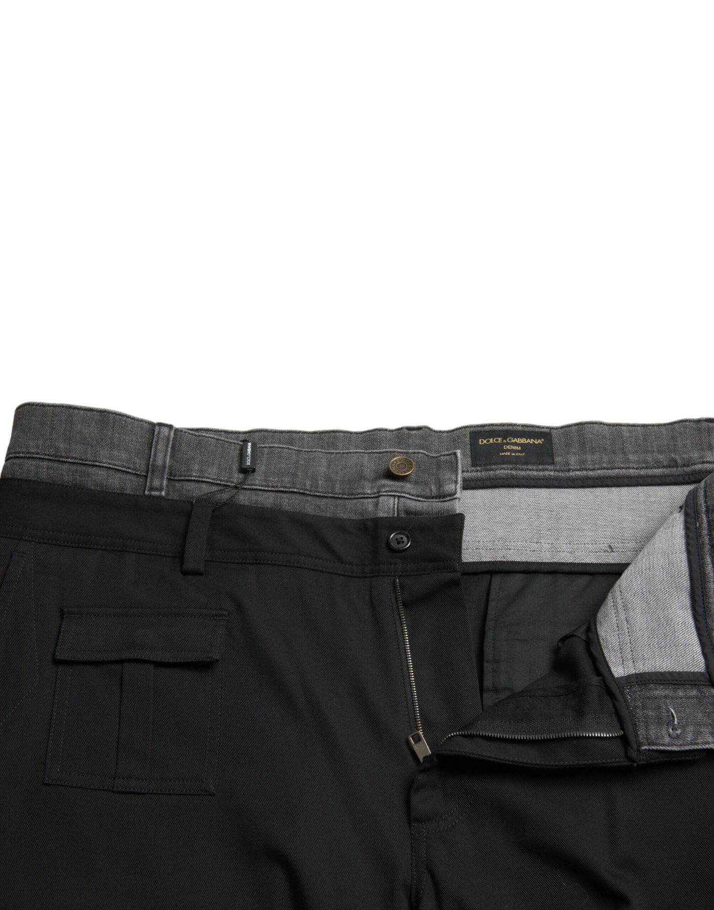 Dolce & Gabbana Black Gray slim Cotton Denim Men's Jeans