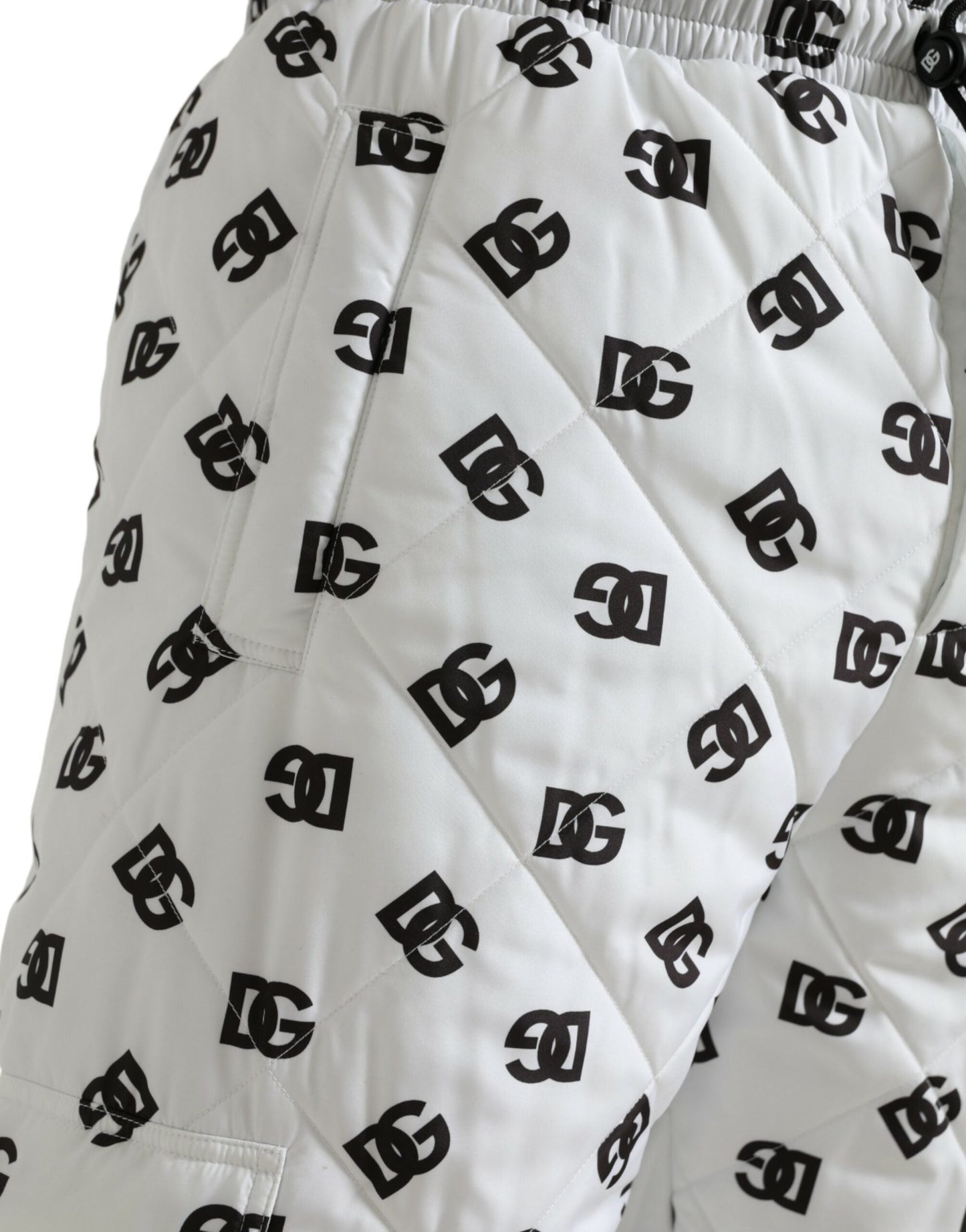 Dolce & Gabbana White Logo DG Print Men Jogger SweatMen's Men's Pants