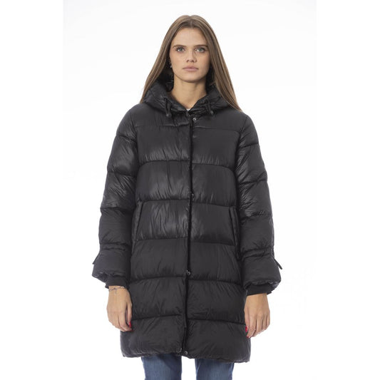 Baldinini Trend Black Nylon Jacket Women's Coat