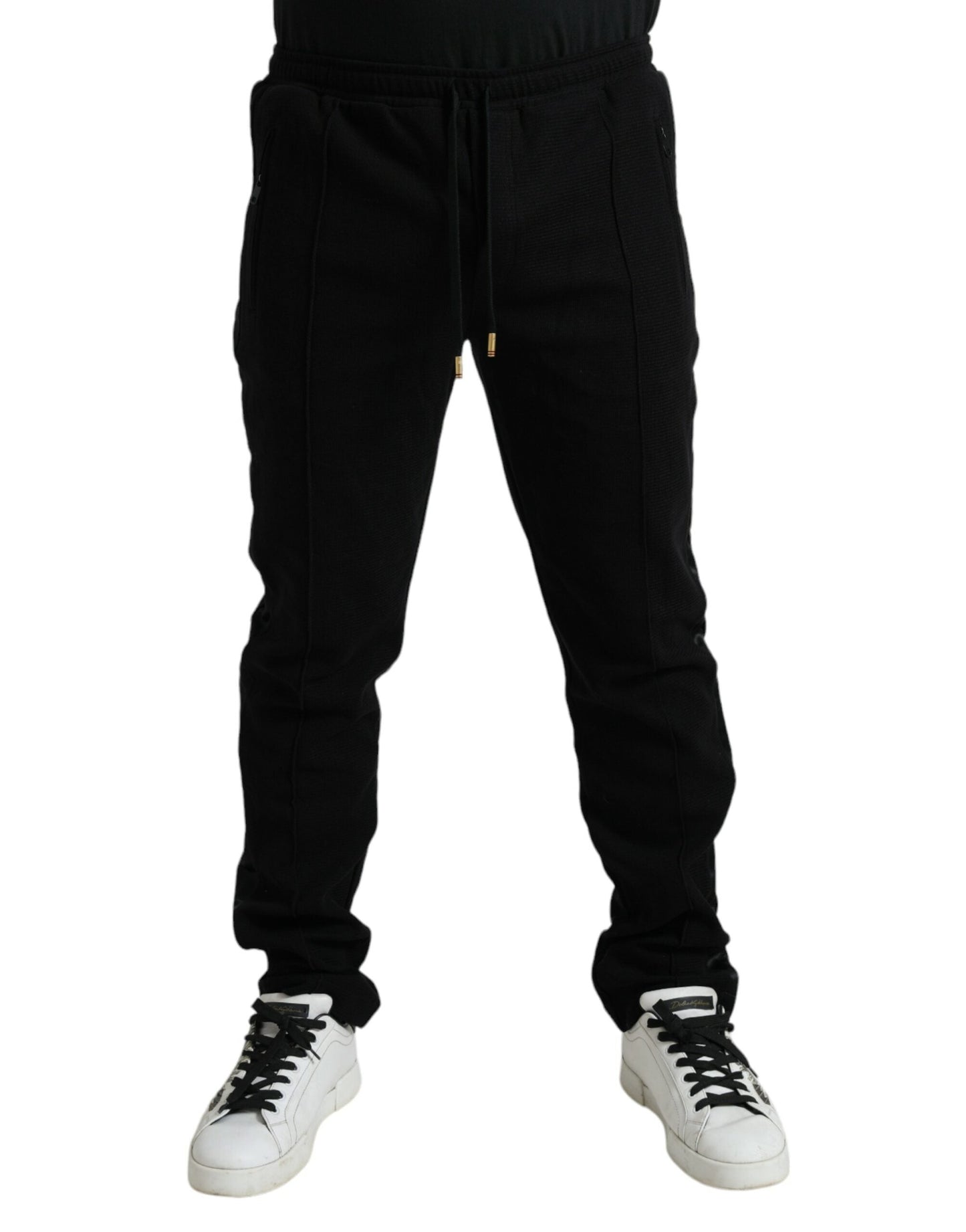 Dolce & Gabbana Black Cotton Blend Jogger SweatMen's Men's Pants