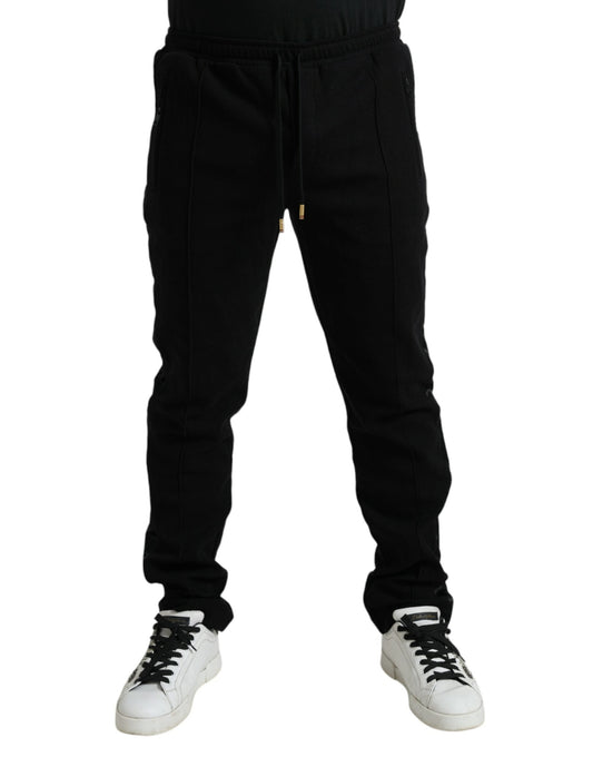Dolce & Gabbana Black Cotton Blend Jogger SweatMen's Men's Pants
