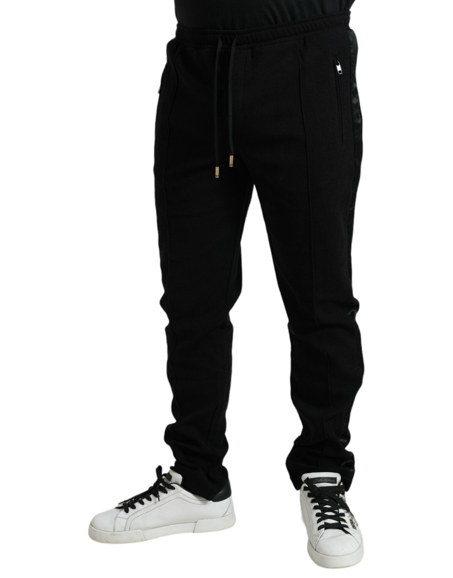 Dolce & Gabbana Black Cotton Blend Jogger SweatMen's Men's Pants